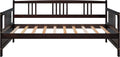 Merax Daybed Twin Bed Wooden Slats Support Modern Living Daybed with Rails, Twin Size, Dark Espresso