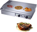 Commercial Electric Griddle, Countertop Grill Grooved & Flat Top Stainless Steel Kitchen Grills with Thermostatic Control, Hot Plate BBQ Grill for Fry Eggs Pies Hamburgers Bacon-820a