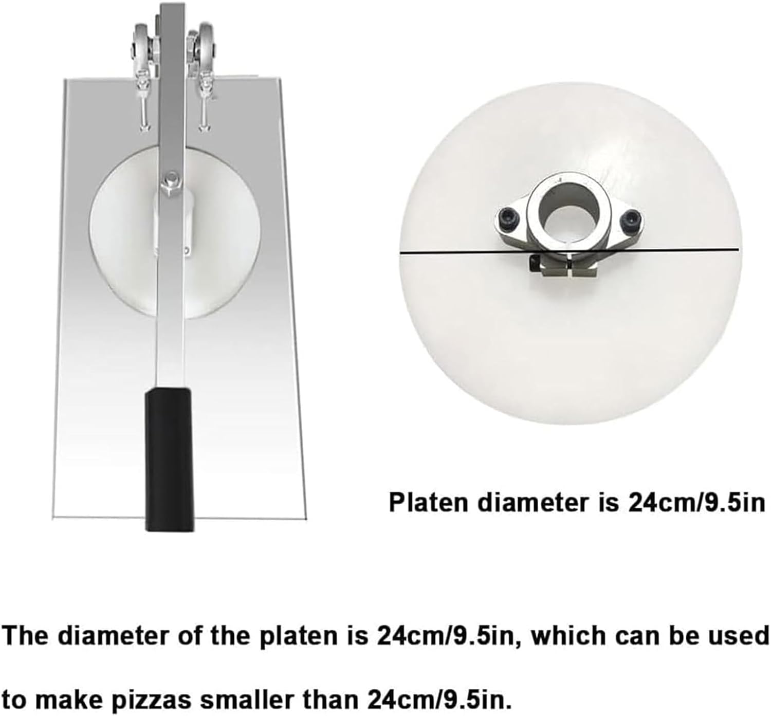 Pizza Pastry Press Machine, Home Adjustable Angle Tortilla Pastry Press Machine for Pizza, Tortilla, Pizza Dough Crusts, 20, 22, 24cm, Kitchen Tools Gadgets - Cooking Dining,24CM