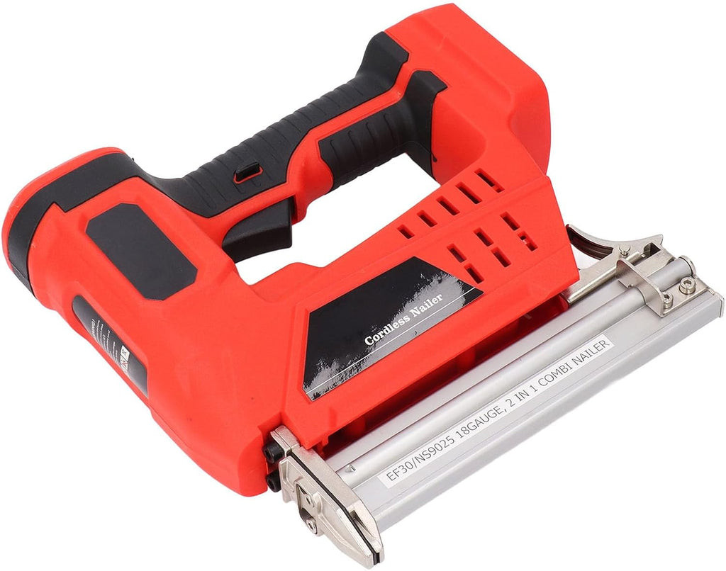 Cordless Brad Nailer Battery Powered 2 In 1 Multifunctional Electric Nail Gun With Storage Box For Woodworking Upholstery Installation Handcraft Projects PVC Aluminum Alloy