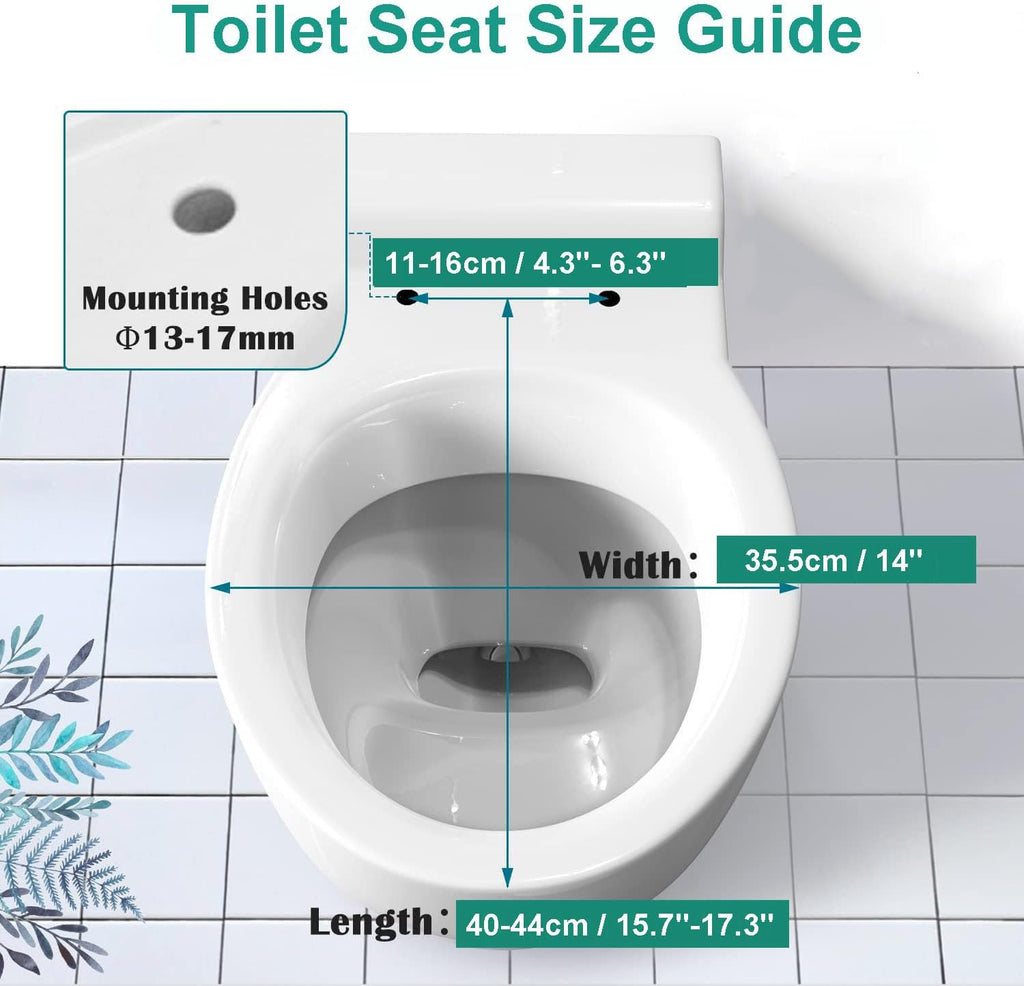 Toilet Seat Commercial Open Front Toilet Seat, Soft Close Toilet Seat Round, Plastic Large Opening Toilet Seat, White