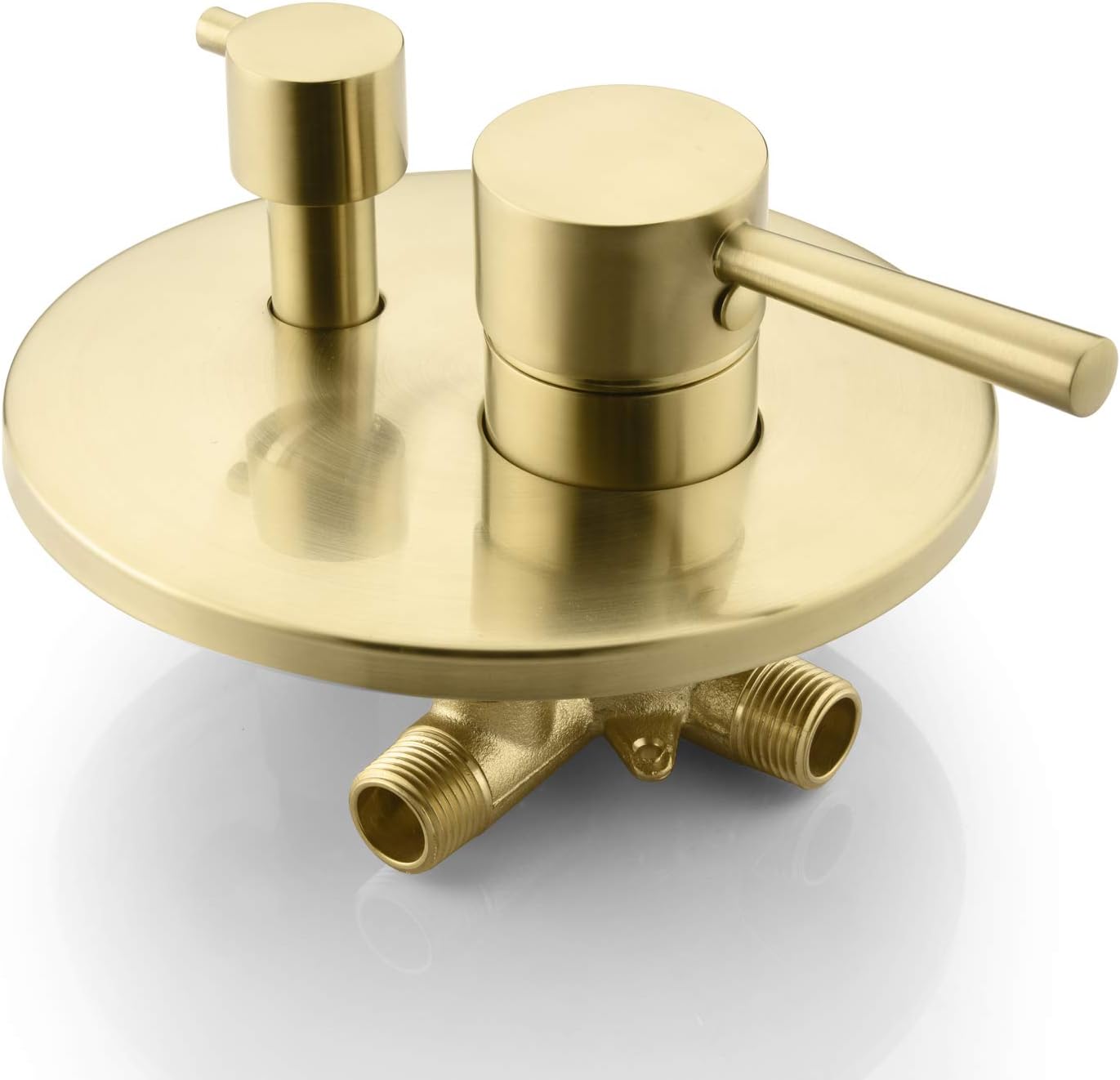 sumerain Pressure Balance Shower and Tub Faucet Set Brushed Gold with Tub Spout, 8' Shower Head, High Flow
