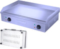 4400W 28' Commercial Electric Countertop Griddle Flat Top Grill Hot Plate, Adjustable Thermostatic Control 122-572°F