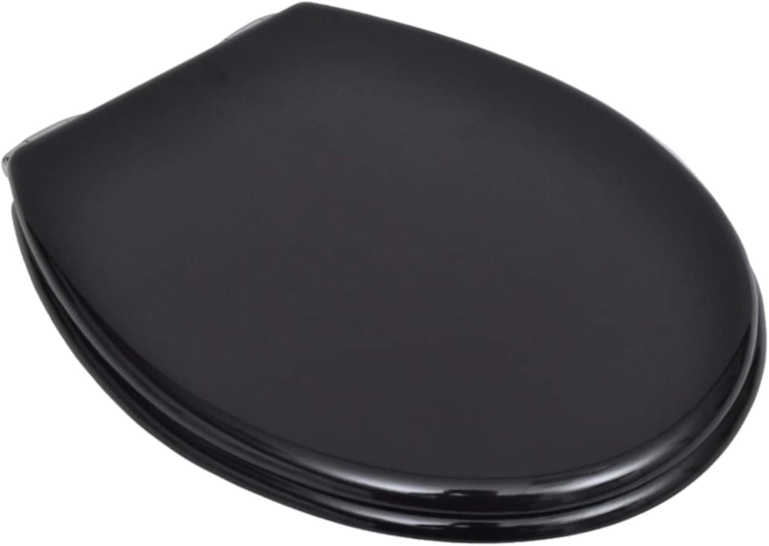 Toilet Seats with Soft Close Lids 2 pcs MDF Black Toilet & Bidet Seats