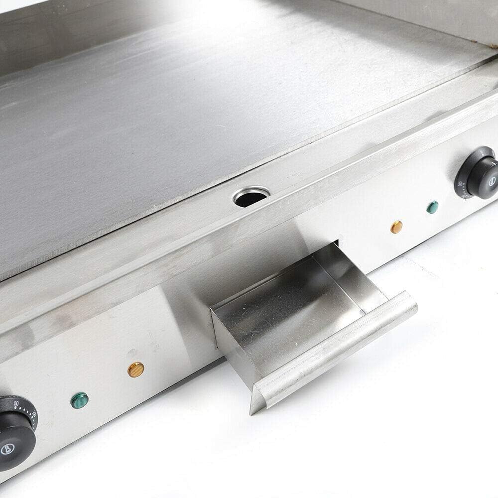 Electric Countertop Flat Top Griddle,4400W Commercial Restaurant Teppanyaki Grill,Stainless Steel with Adjustable