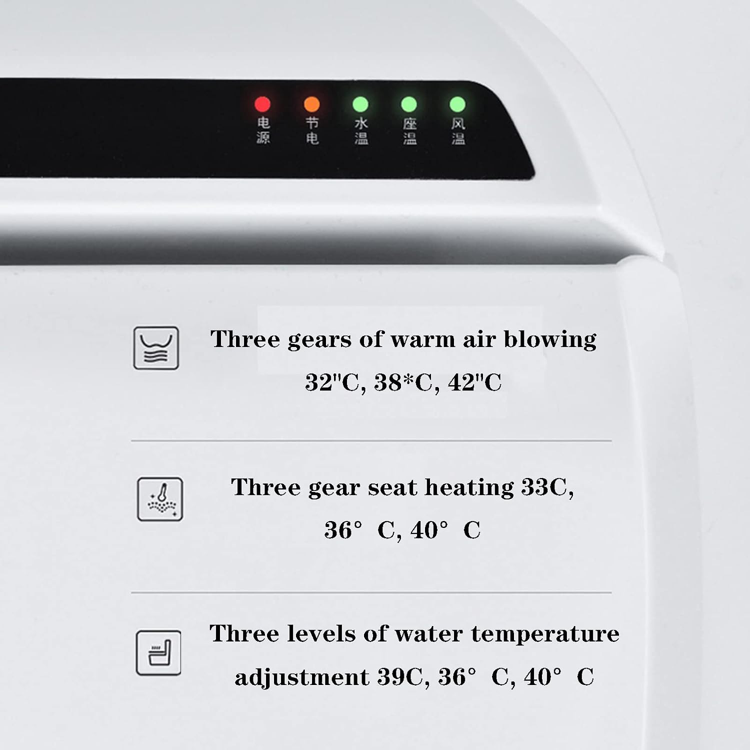 Toilet seat soft close toilet seat Electronic Toilet Seat, Heated Seat Intelligent Toilet Seat, Automatic Bidet Bathroom Toilet Seat Cleaning Massage, Remote Control, Relieve Constipation And Save To