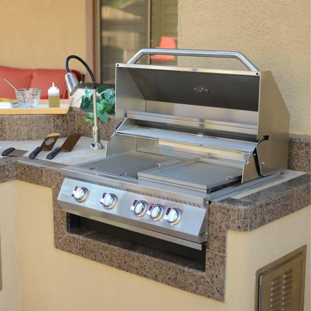 Kokomo Grills Bbq Griddle Plate Insert Stainless Steel Flat Top Grill Plate Gas Bbq Classic Pro Models Heavy Duty Outdoor Griddle Plate Built In Drip Unique Tray Raised Sidewall Backyard Patio Cooking