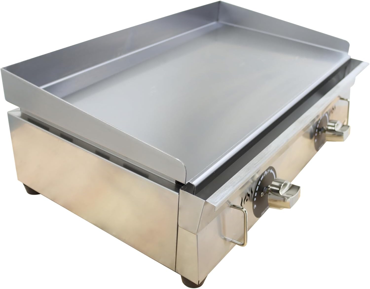Commercial Stainless Steel LPG Gas Griddle Grill, 28.9' x 16.1' Flat Top Countertop Griddle for Steak, Pancakes & Teppanyaki, 2800Pa, Home & Outdoor Use