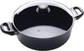 Swiss Diamond 11 Inch, 5.3 Quart Braiser Nonstick Induction Braiser with Lid - Dishwasher Safe and Oven Safe Aluminum Braiser