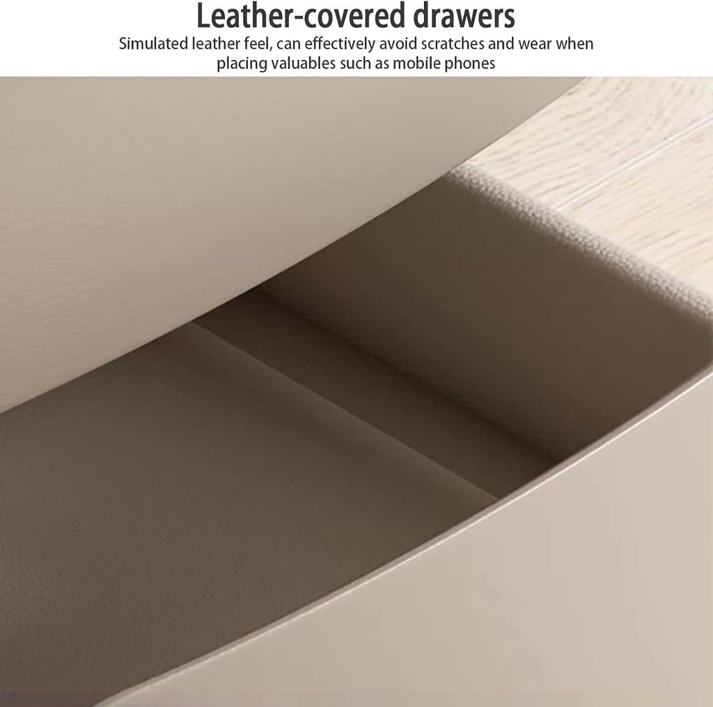 Modern minimalist bedroom solid wood bedside table with storage drawers, drawer storage cabinet, bedroom chest of drawers, wooden bedside table, white bedside table, storage side table ( Color : Avoca