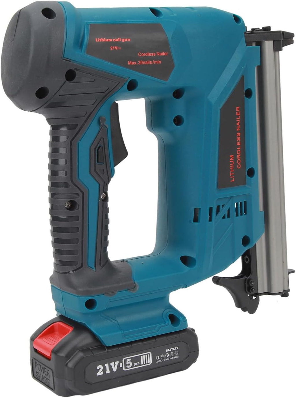 Garosa Electric Brad Nailer 100 Nail Capacity Electric Nail Gun for 422J 419J 416J 413J 410J Nail Battery Powered for Home Upholstery Woodworking DIY Project (US Plug 100‑220V)