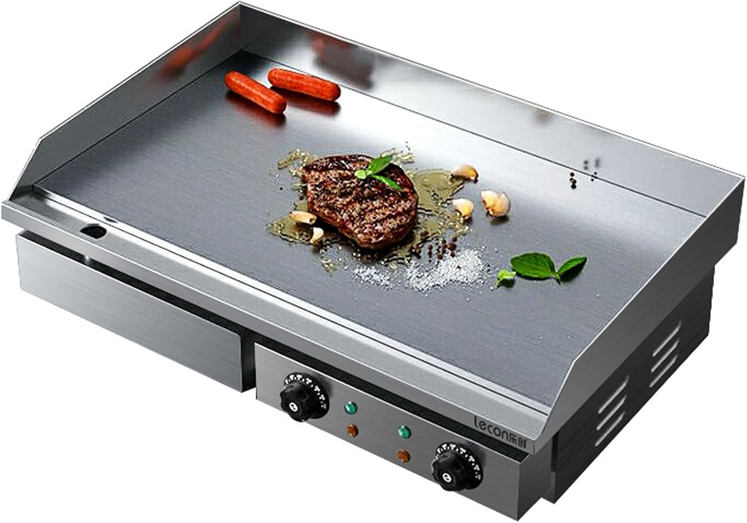 4400W Commercial Griddle Electric 29 in, 220V Countertop Griddle Flat Top Grill, Non-Stick Stainless Steel Teppanyaki Grill with Dual Temperature Control for Restaurant Kitchen