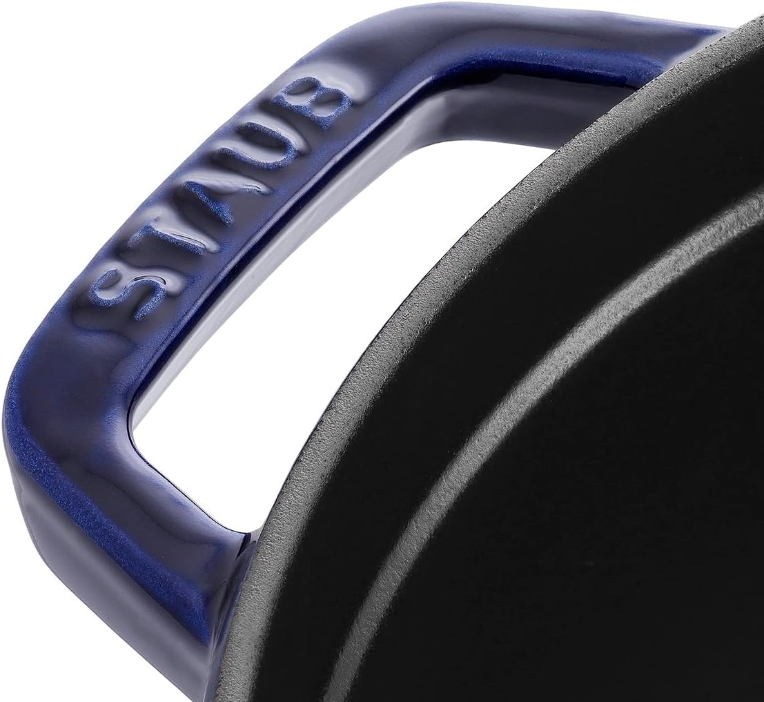 STAUB Cast Iron Roaster/Cocotte, Round, 5 L, Dark Blue, 26 cm