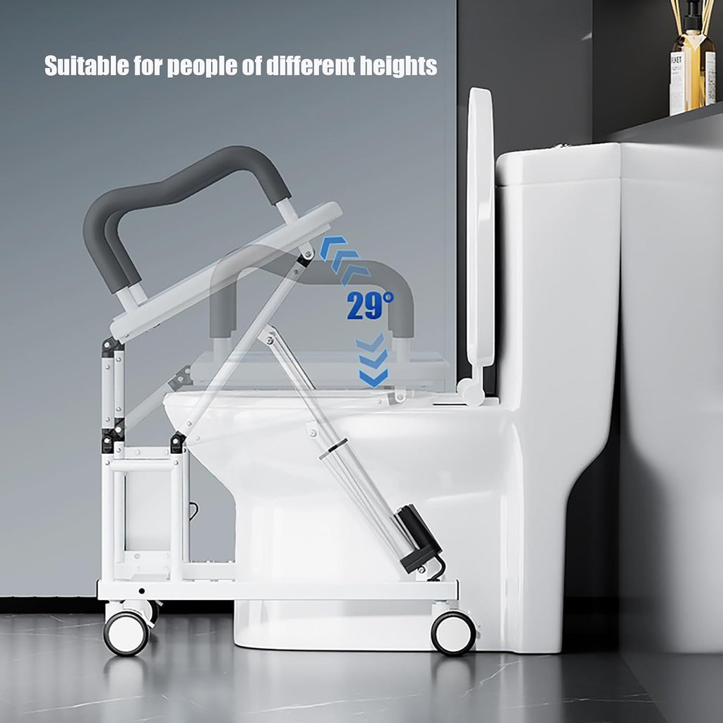 Electric Raised Toilet Seat, Toilet Lift Seat for Elderly,Electric Toilet Seat Lift with Handles for Seniors and Disabled,Power Toilet Incline Lift in Bathroom,Support to 330LBS