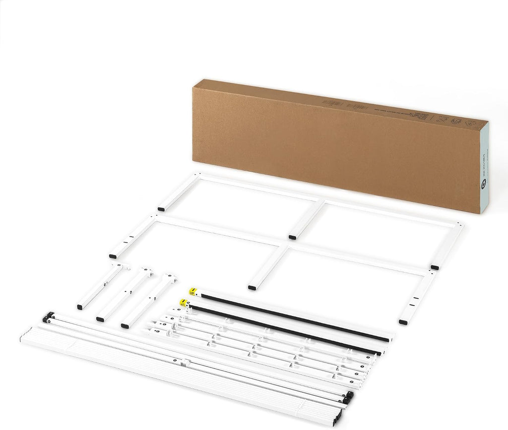 Best Price Mattress 18 Inch Metal Platform Bed Frame, Heavy Duty Steel Slats, White, King