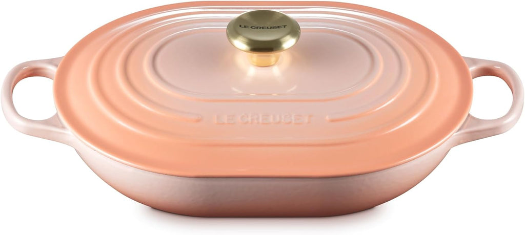 Le Creuset Enameled Cast Iron Signature Oval Casserole, 3.75 qt., Peche