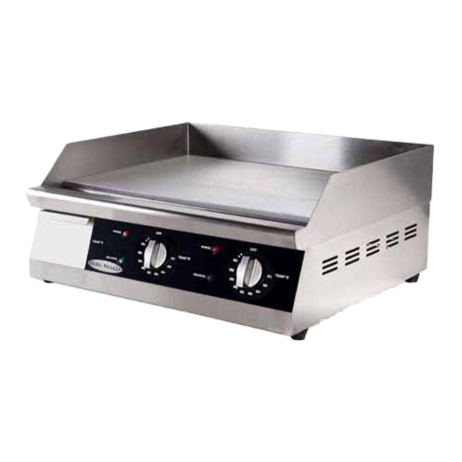 ETG-24 Commercial Electric Countertop Griddle, Flat Top Grill with 24' x 15.5' Cooking Surface, 1/2' Steel Plate, Thermostatic Controls, Removable Grease Pan, Stainless Steel