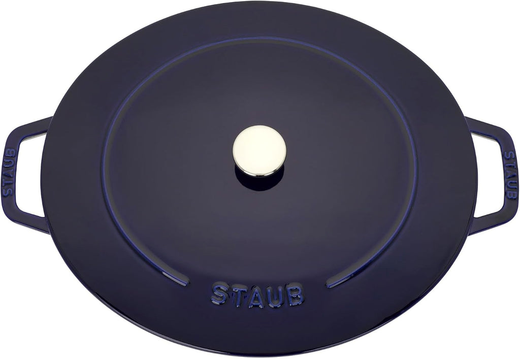 Staub Cast Iron 6.25-qt Shallow Oval Dutch Oven - Dark Blue