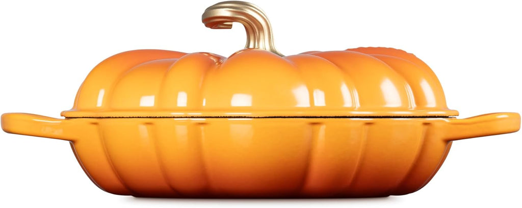 Le Creuset Enameled Cast Iron Signature Pumpkin Braiser, 2.75 qt., Persimmon