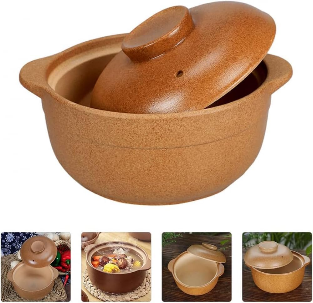 Cooking Pot, Pot Casserole Pot Soup Pot Kitchen Ceramic Soup Cooking Pot Stove Stew Pot Household Cookware Ceramic Stew Pot Ceramic Braiser Pan Ceramic Bibimbap Pot