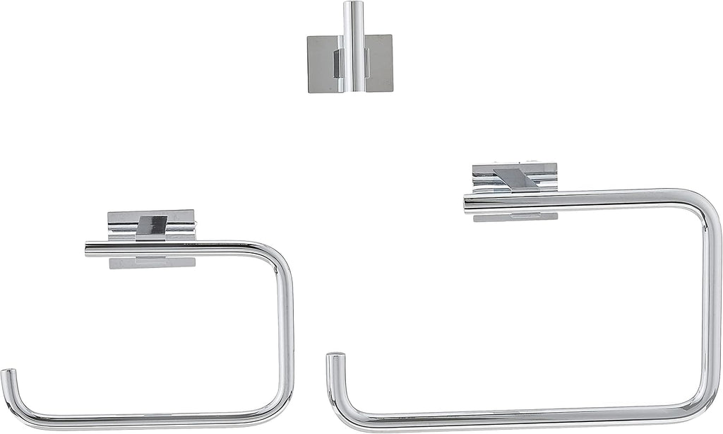 GROHE 40778001 Essentials Cube 4-in-1 Bathroom Accessory Set, Polished Chrome