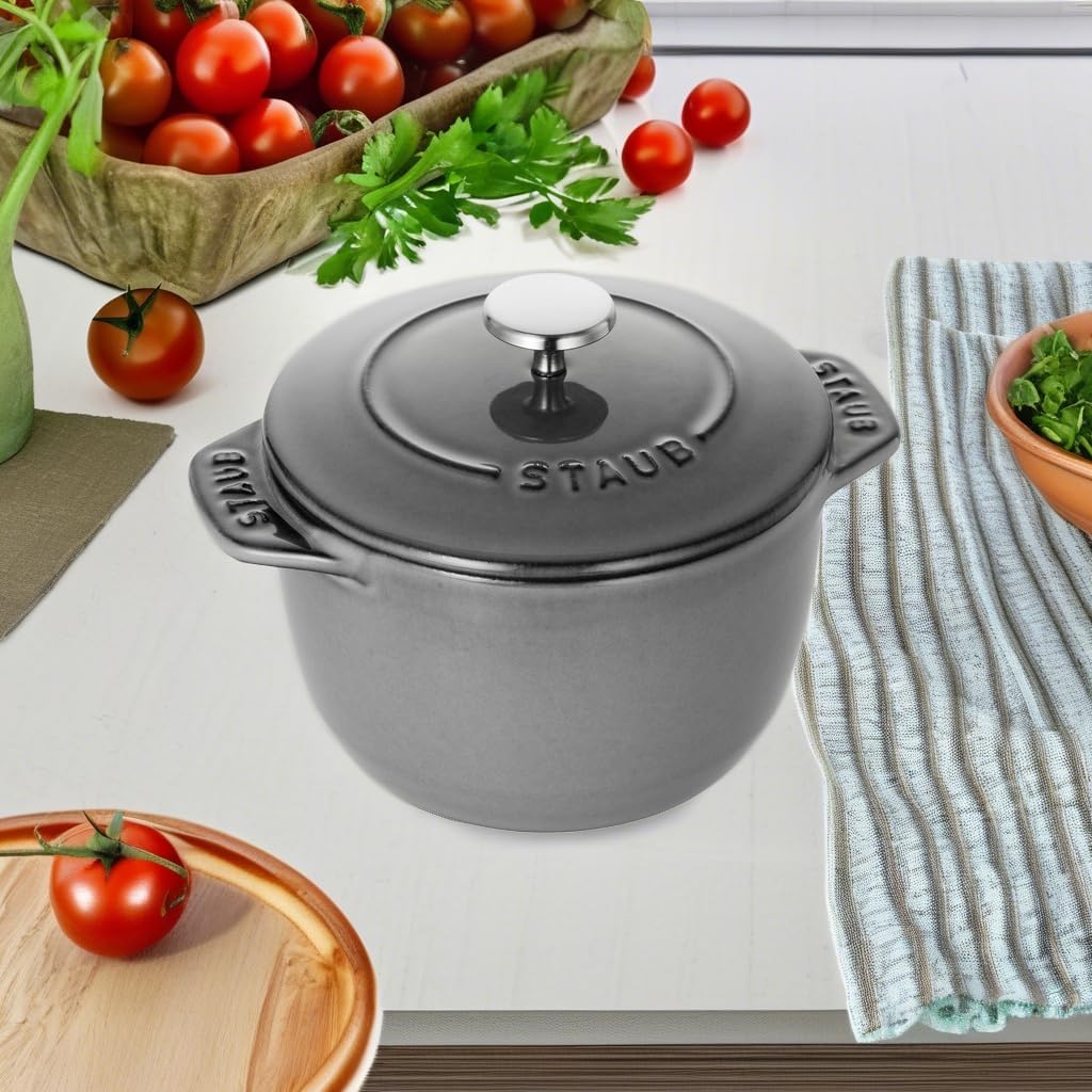 Staub Cast Iron 0.75-qt Petite French Oven - Graphite Grey