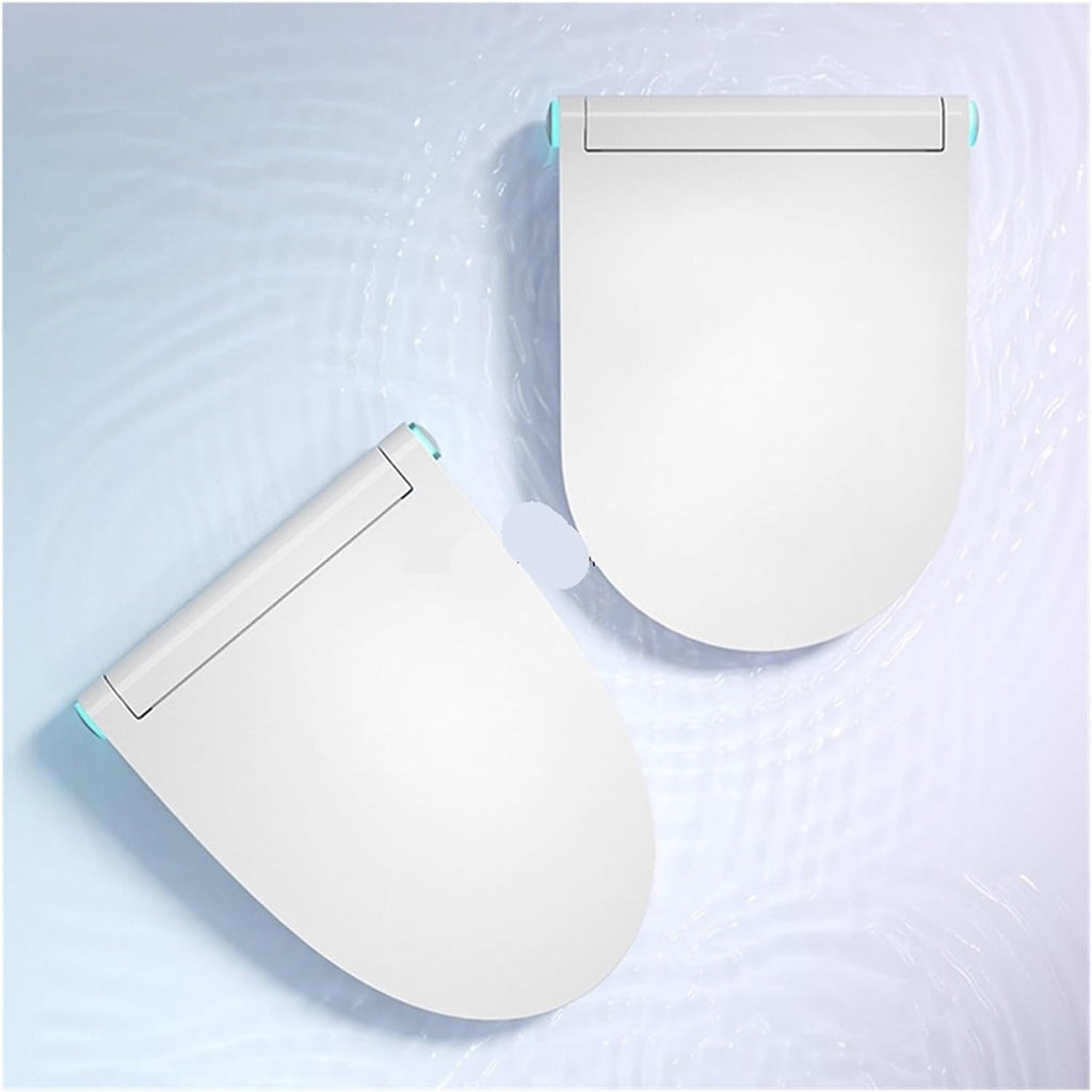 Electric Smart Bidet Toilet Seat Cover Adjustable Temp Night Light Intelligent Slow Close Lid Elongated(US)
