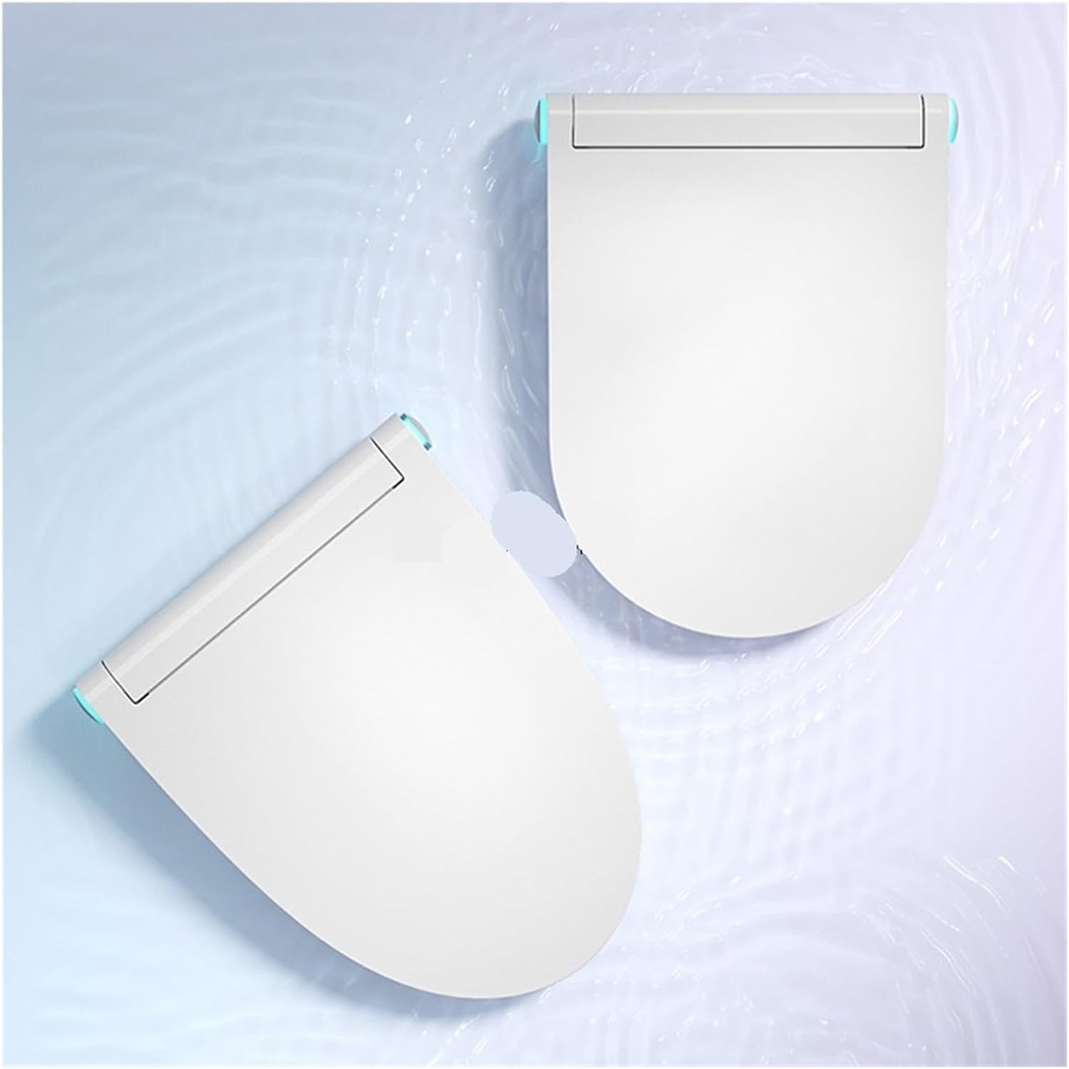 Electric Smart Bidet Toilet Seat Cover Adjustable Temp Night Light Intelligent Slow Close Lid Elongated(US)