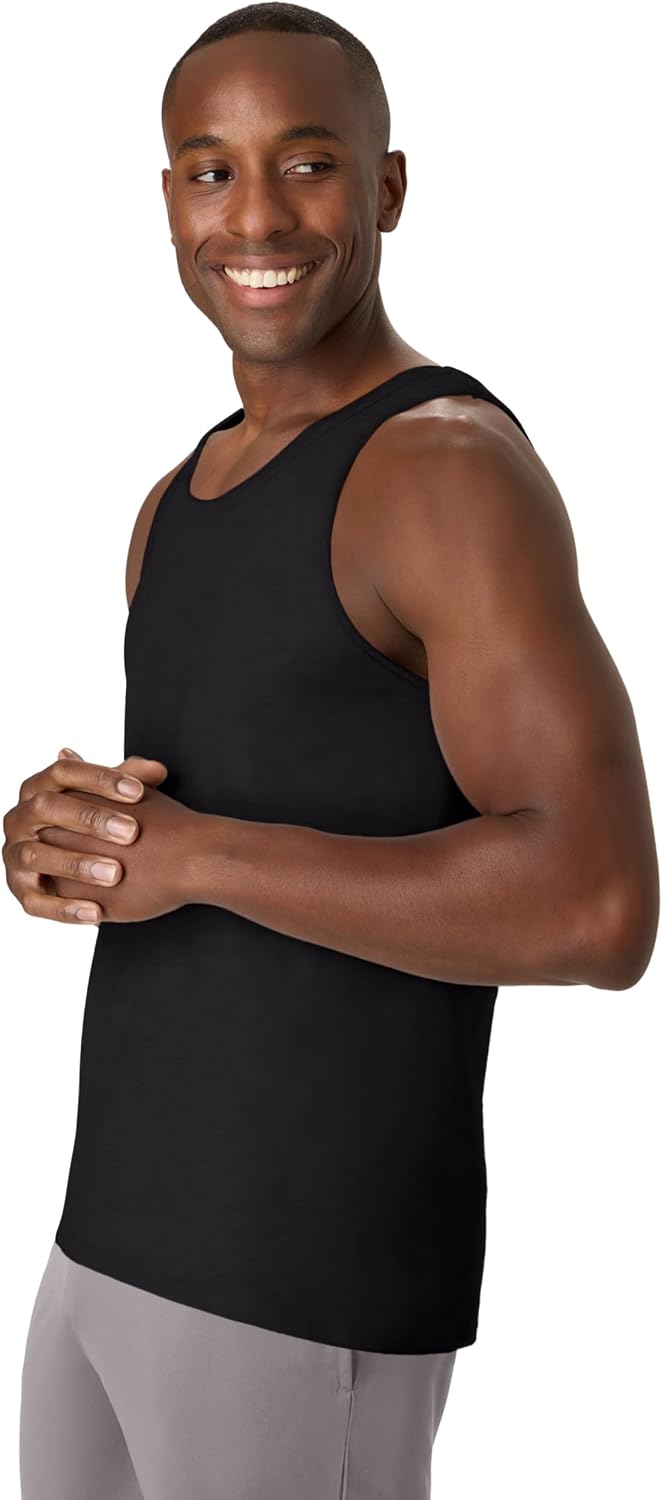 Hanes Men's Performance Tank, X-Temp Moisture-Wicking Tank Top, Solid Colors, 2-Pack