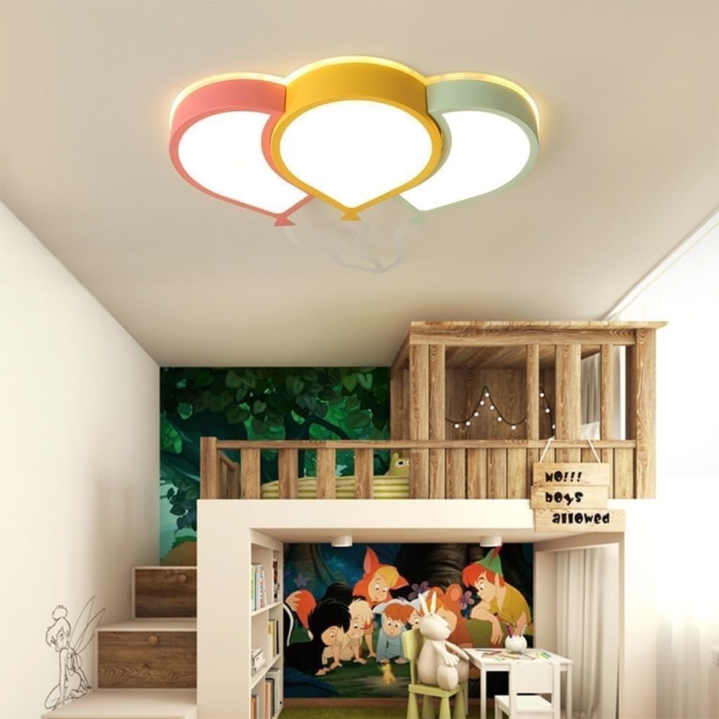 LED Ceiling Lights Dimmable with Remote Control, Modern Minimalist Bedroom, Colorful Balloon Design Cartoon, Lighting Chandelier