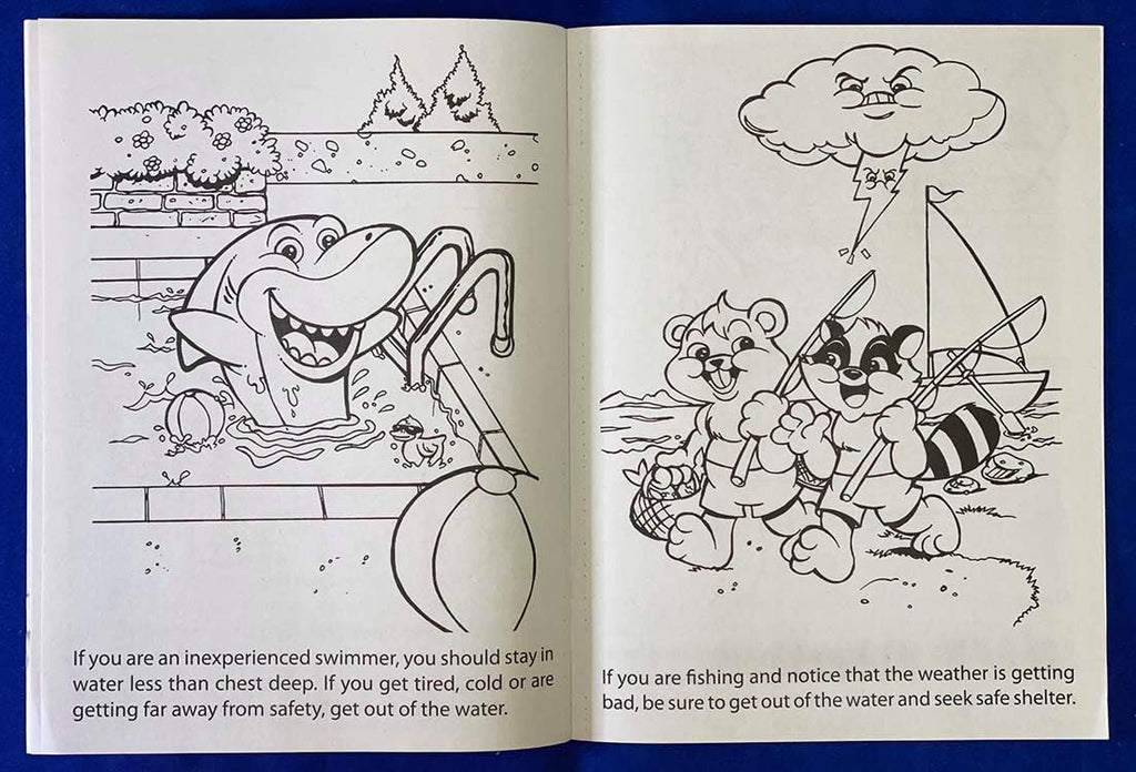 ZOCO – Pool and Water Safety – Custom Coloring Books (250 Bulk Pack, Without Crayons) – Prevent Drowning and Water Safety Awareness Handout for Kids