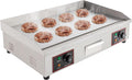 110V Commercial Griddle, Electric Countertop Griddle Commercial Flat Top Grill 50°C-300°C/122°F-572°F Temperature Range for Processing Vegetables, Chicken Fillet 28.7 x 18.9 x 9.06 Inch