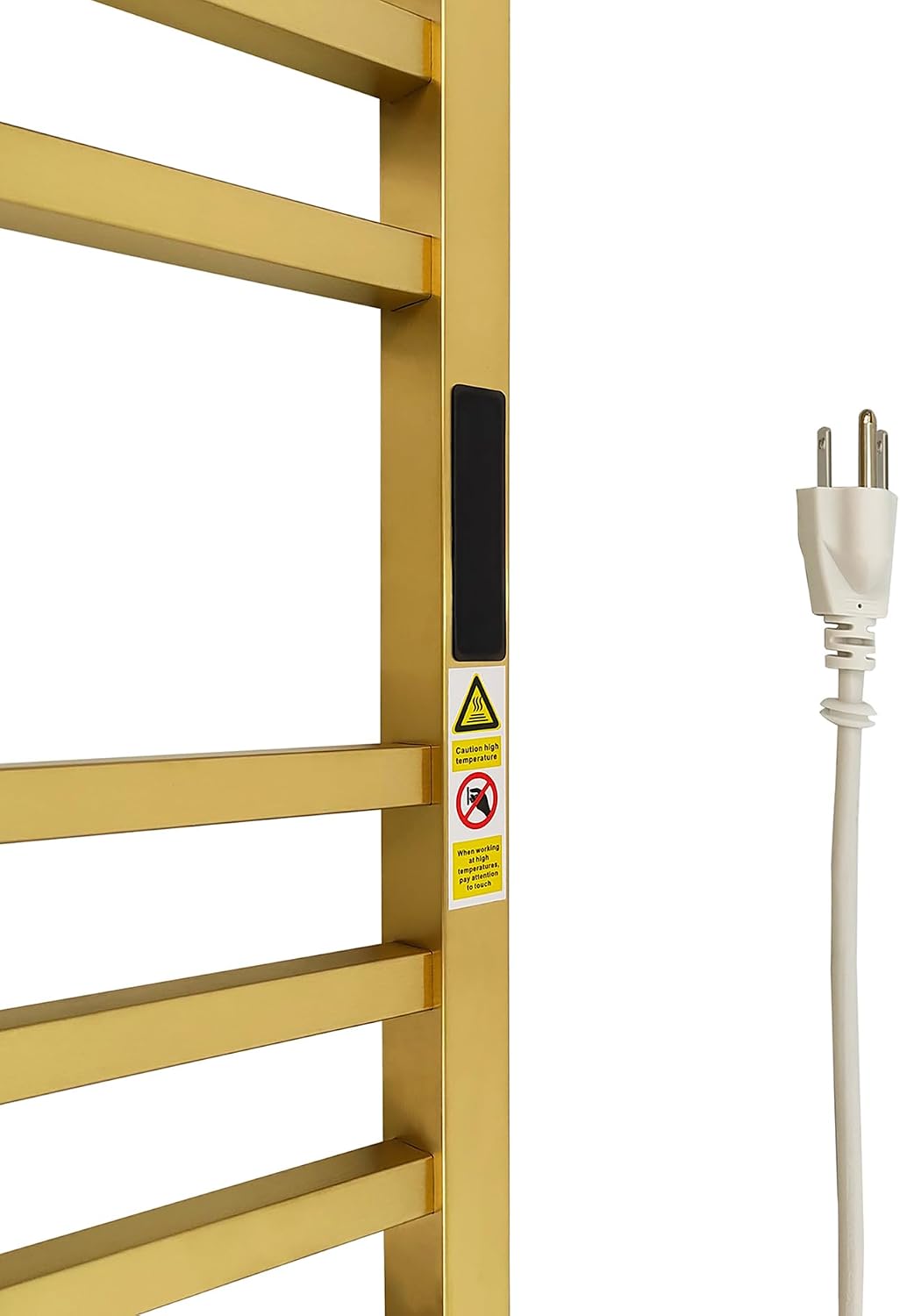 14 Bars Luxury Towel Warmers Wall Mounted Heated Towel Rack, Towel Warmer for Bathroom with Timer & Temperature Multi-Level Adjustable, Hardwired and Plug-in Compatible (Brushed Gold)