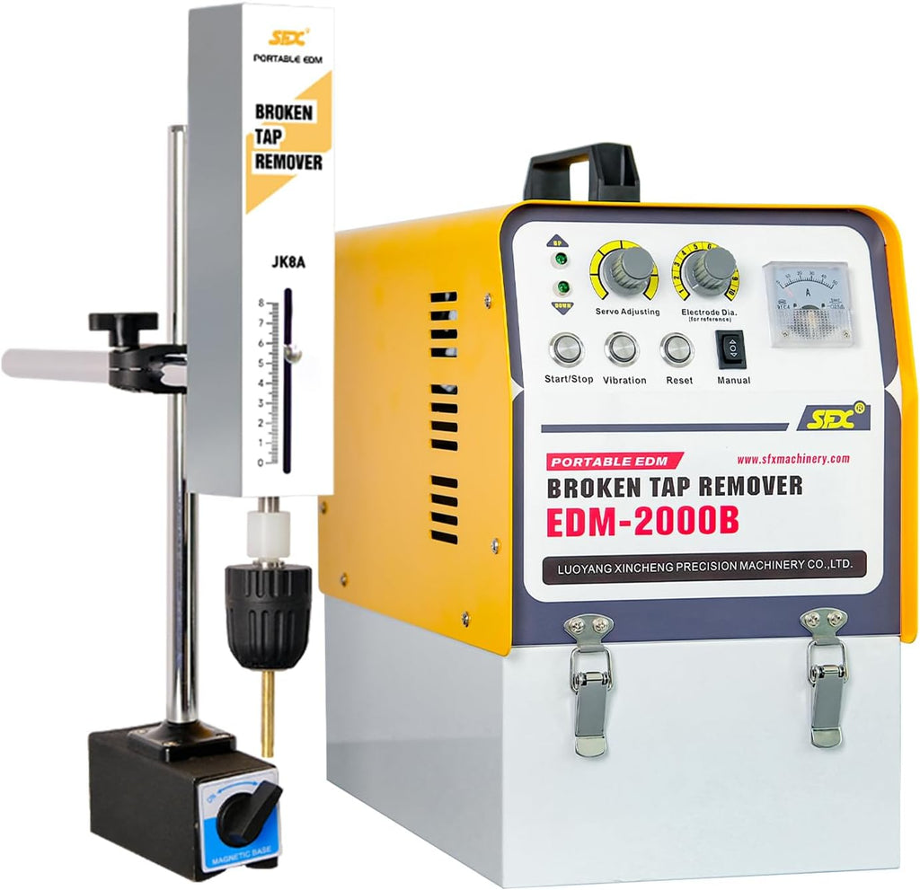 2000W 110V Portable EDM Broken Tap Remover Hard Tool Remover Tap Burning Machine Manual Up&Down(Depth Setting)
