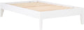 Coaster Home Furnishings - Hounslow - Wood - Universal Platform Bed with Fully Slatted Mattress-Ready Design, Contemporary Style and Center Rail - Bedroom - Twin Size - White - 306128T