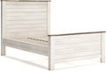 Signature Design by Ashley Willowton Coastal Full Panel Bed, Foundation or Box Spring Needed, Whitewash