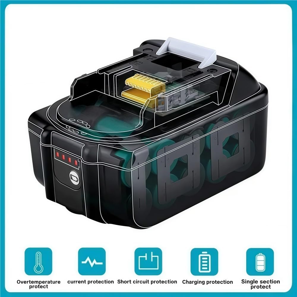 18V Li-ion Battery Compatible with LXT BL1860B BL1850B Replacement for BL1830B BL1840B LXT400 Cordless Circular Saw Angle Grinder & Blower High Capacity(6.0Ah x2 12.0Ah x2)