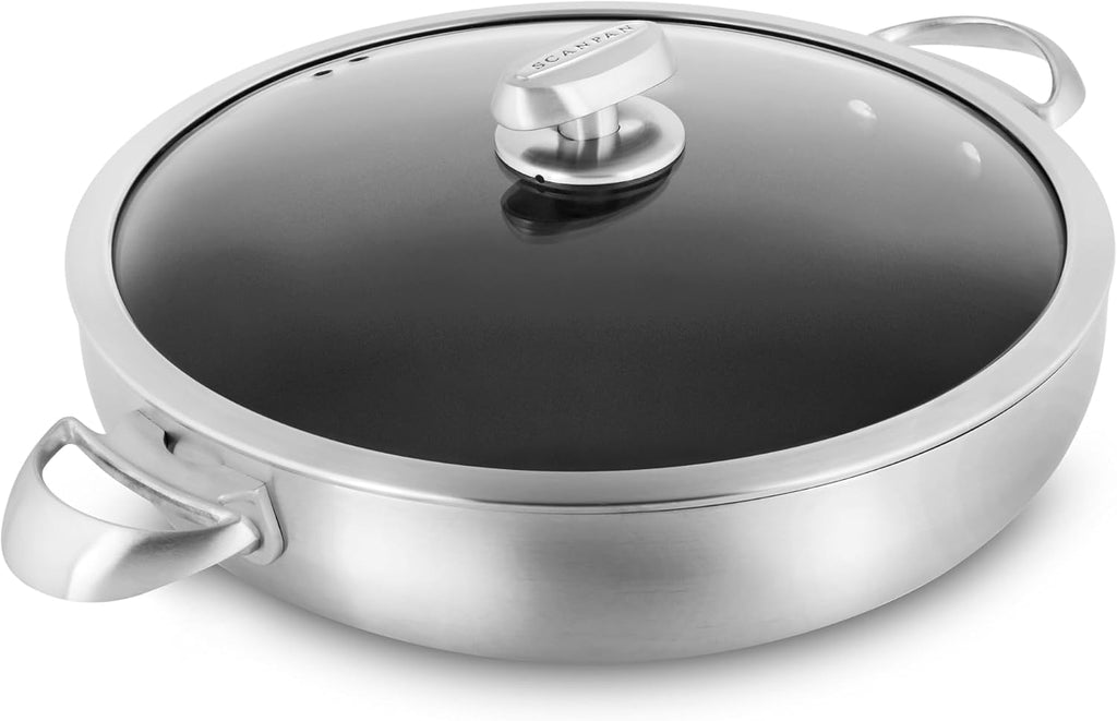 Scanpan CX+ 12.5' Braiser - 5.5-quart - Stratanium Plus Nonstick Chef's Pan - 5-ply Stainless Steel
