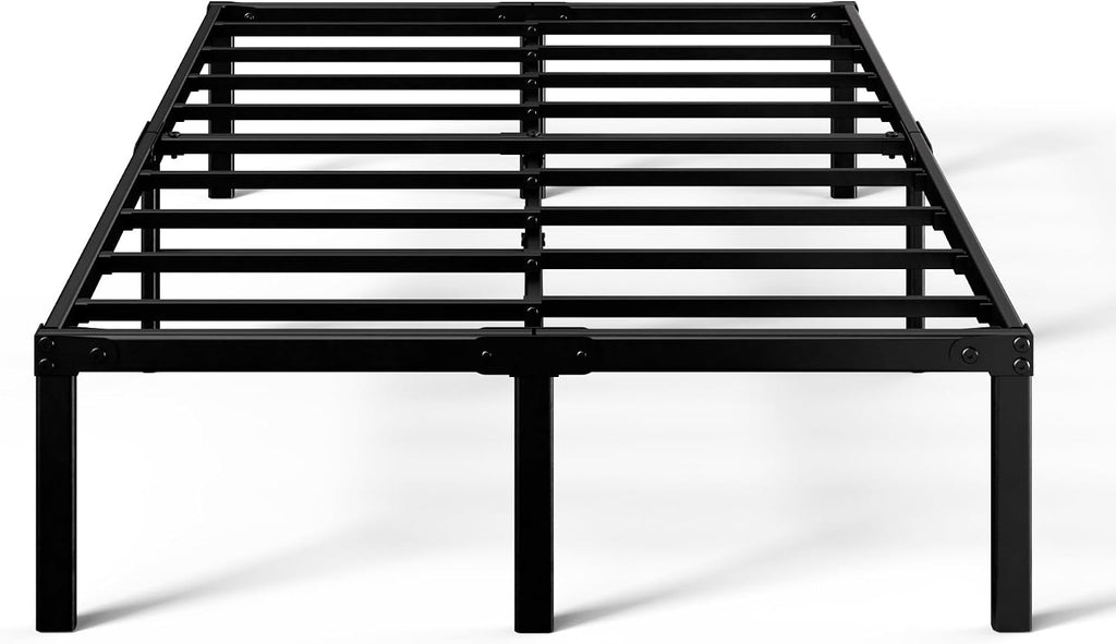 ZINUS Yelena 18 Inch Full Metal Platform Bed Frame, Steel Slat Support, No Box Spring Needed, Eco Friendly WonderBox(TM) Packaging, Easy Assembly, Black