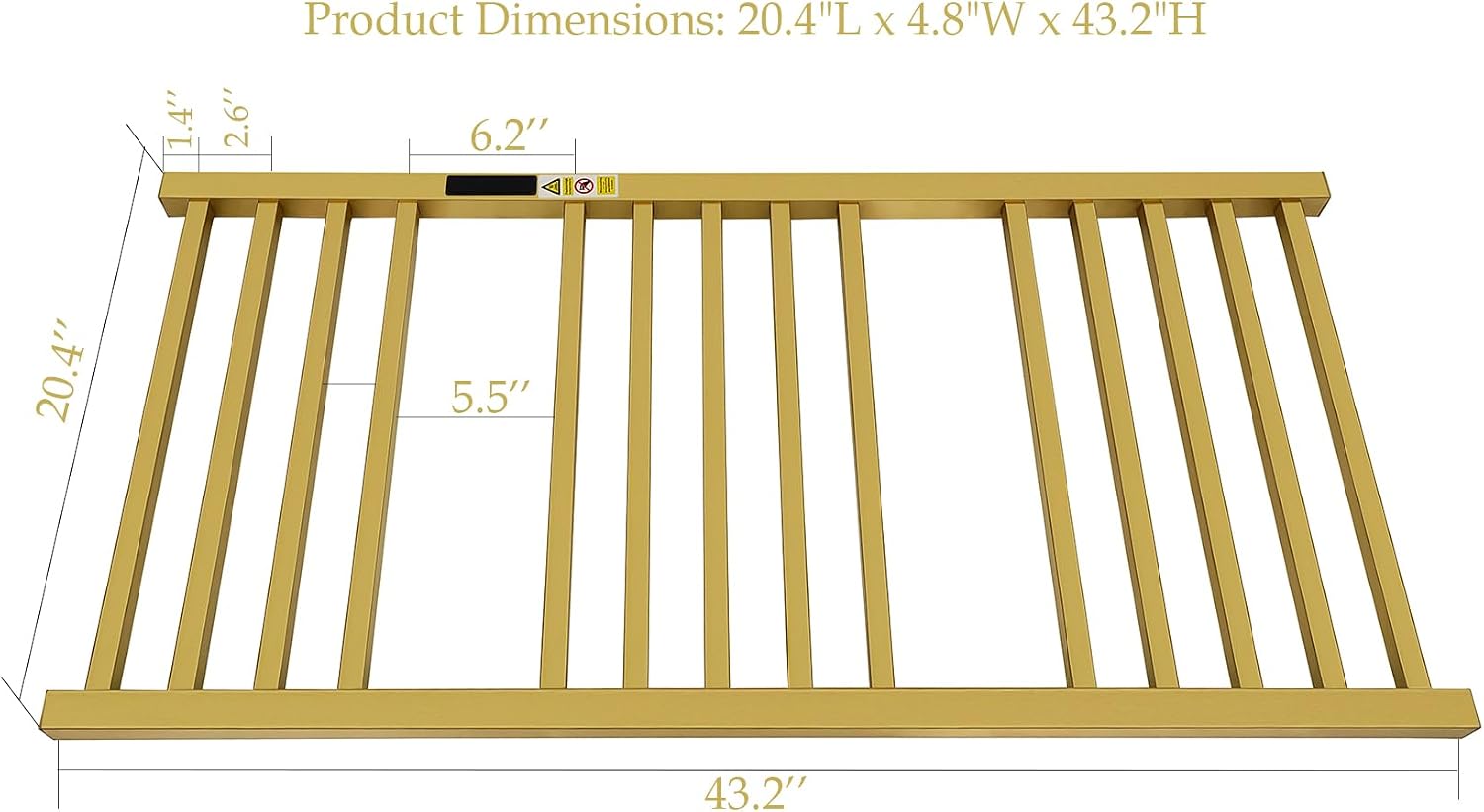 14 Bars Luxury Towel Warmers Wall Mounted Heated Towel Rack, Towel Warmer for Bathroom with Timer & Temperature Multi-Level Adjustable, Hardwired and Plug-in Compatible (Brushed Gold)