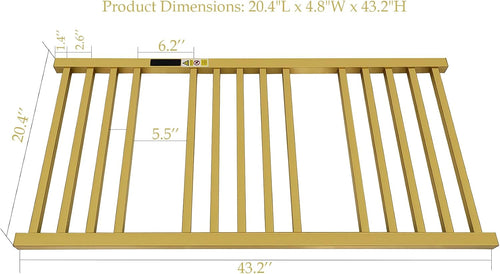 14 Bars Luxury Towel Warmers Wall Mounted Heated Towel Rack, Towel Warmer for Bathroom with Timer & Temperature Multi-Level Adjustable, Hardwired and Plug-in Compatible (Brushed Gold)