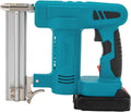Nail Gun Battery Powered,2-in-1 Staple Gun,21V 100W Battery Powered Staple Gun, Nail Gun for Home Improvement, Woodworking（Blue）