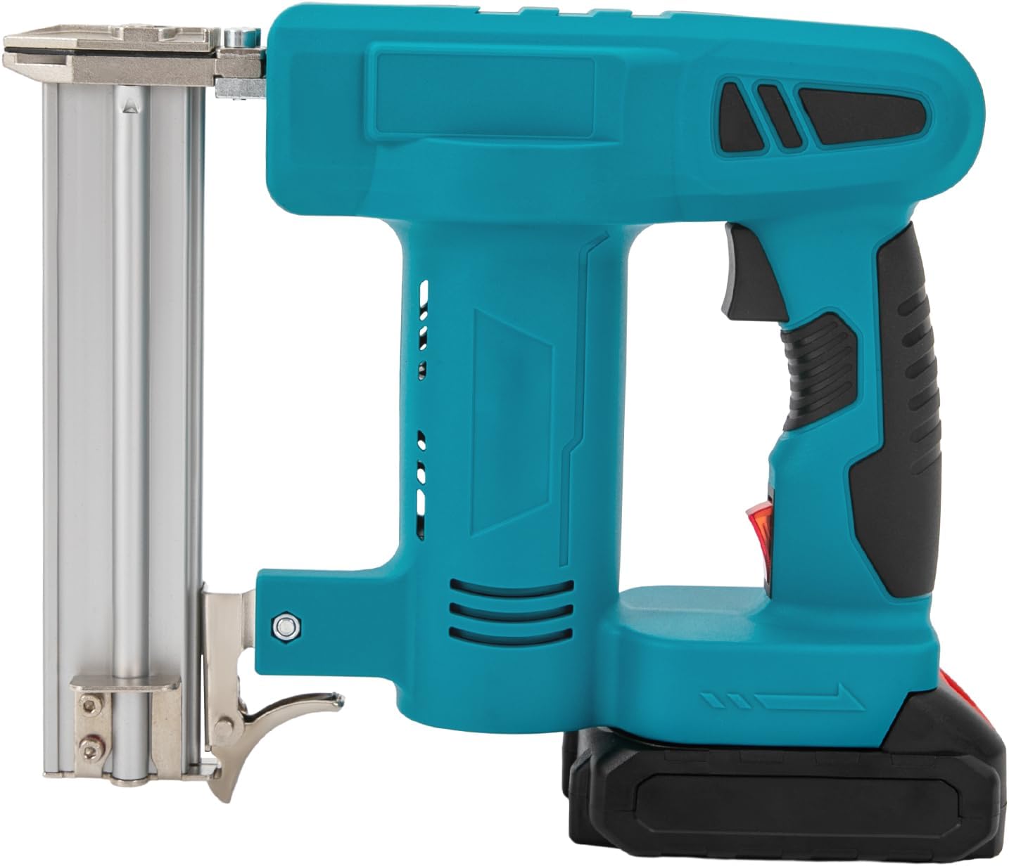 Nail Gun Battery Powered,2-in-1 Staple Gun,21V 100W Battery Powered Staple Gun, Nail Gun for Home Improvement, Woodworking（Blue）