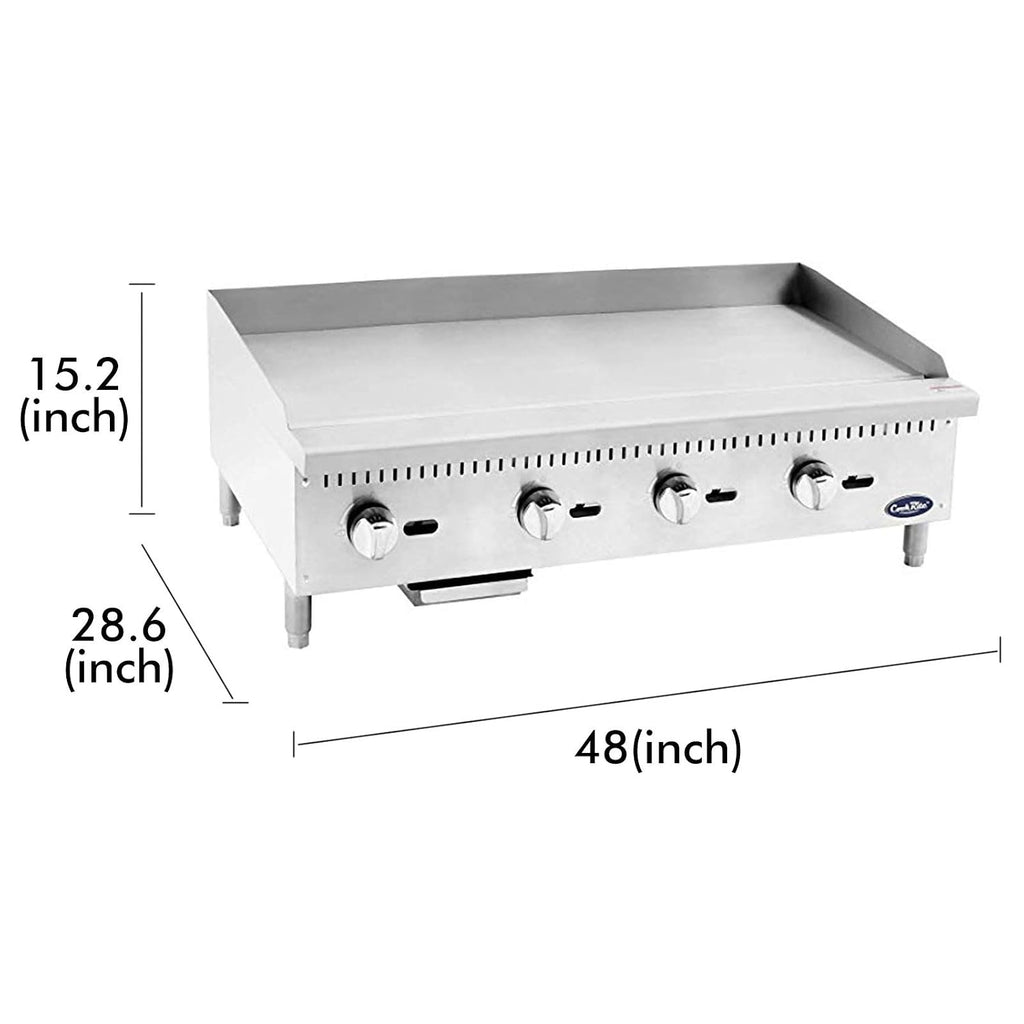 CookRite Heavy Duty Manual Griddle Commercial Liquid Propane 36' Countertop