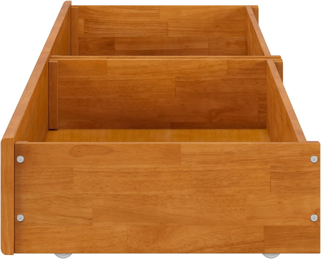AFI, Mid-Century Modern Under Bed Storage Drawers, Queen/King/Twin XL, Light Toffee