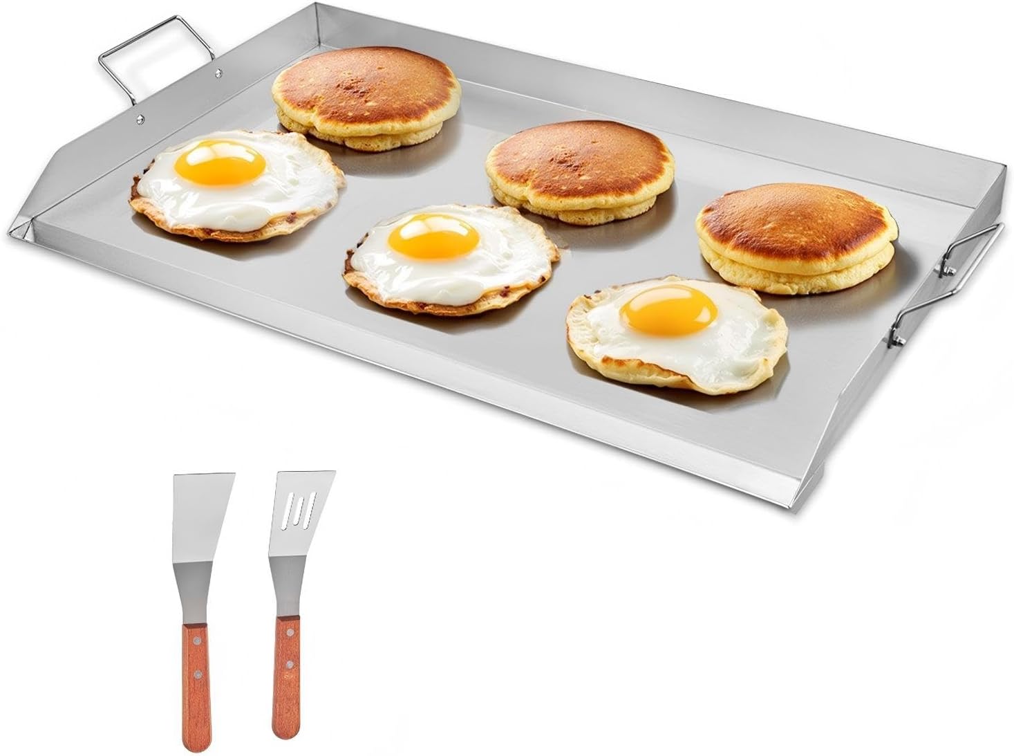 Stainless Steel Flat Top Griddle 36x22 Inch Universal BBQ Grill Pan Cookware