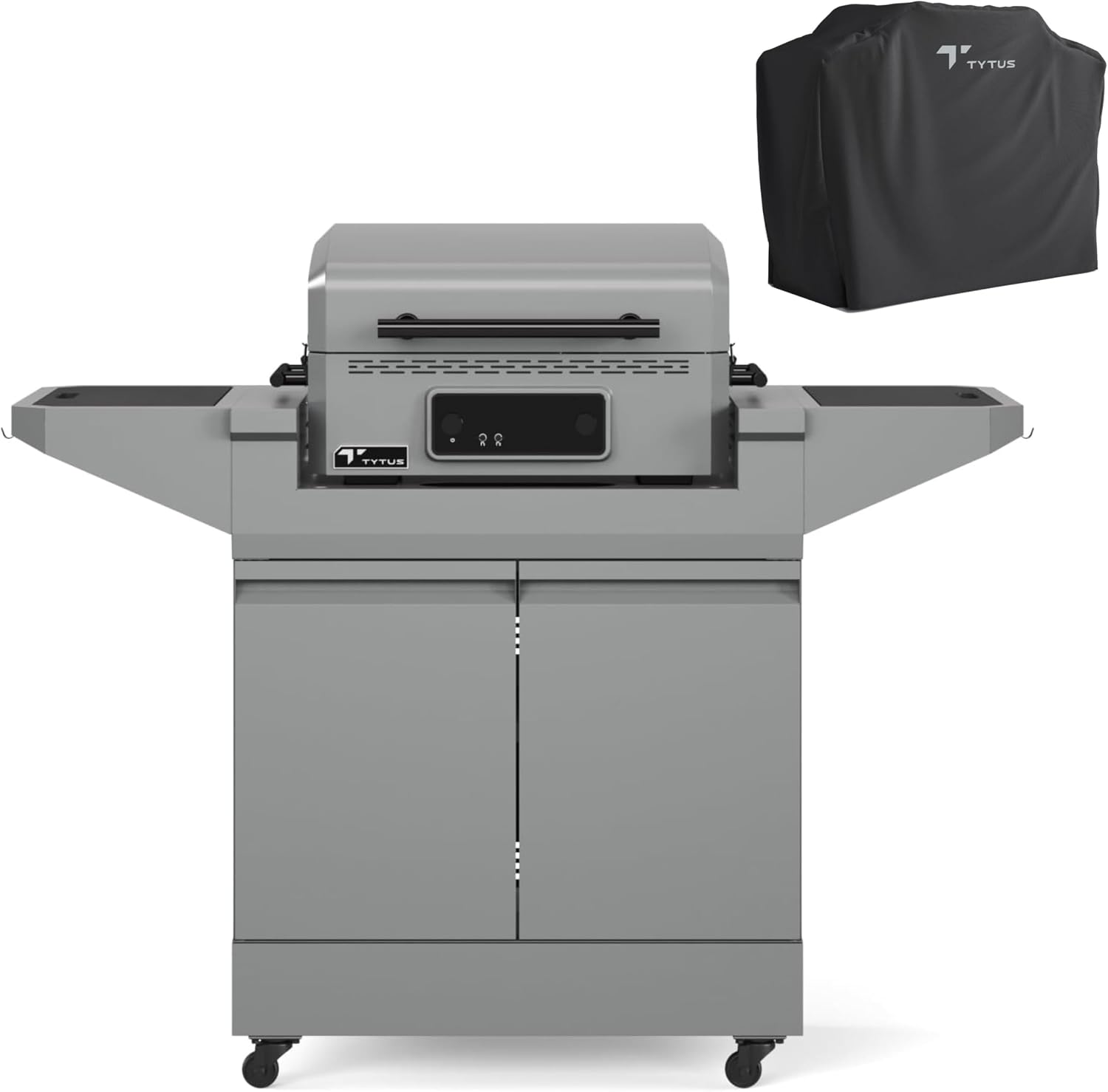 TYTUS Emberwood Outdoor Kitchen Island Grill Cart & Electric Griddle Grill and Cover– 318 Sq. In. Cooking Surface, 4.7 Cu. Ft. Storage, Removable Cutting Boards & Quick Assembly