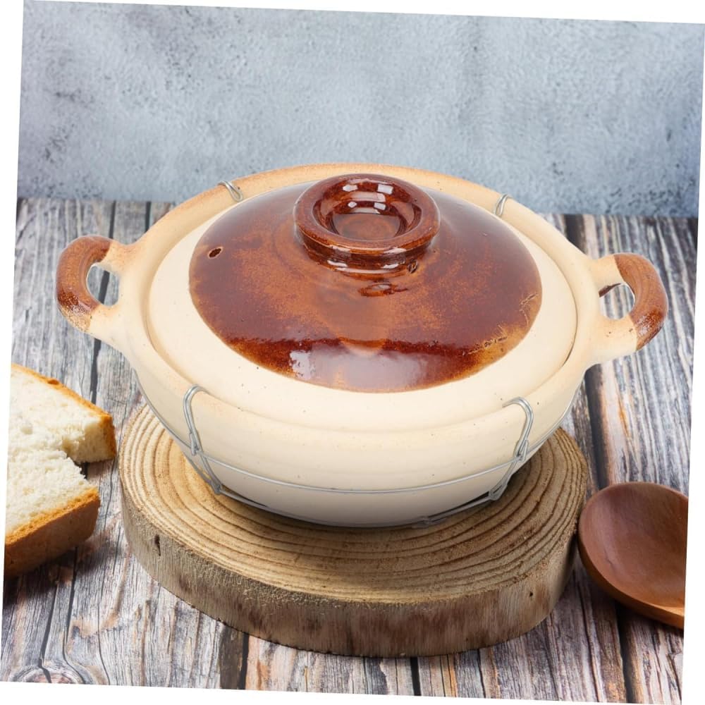 casserole Cooking Pot Milk Pot Pot Soup Bowls Casserole Dish Braiser Pan with Lid Kitchen Essentials South Single Handle Clay Individual