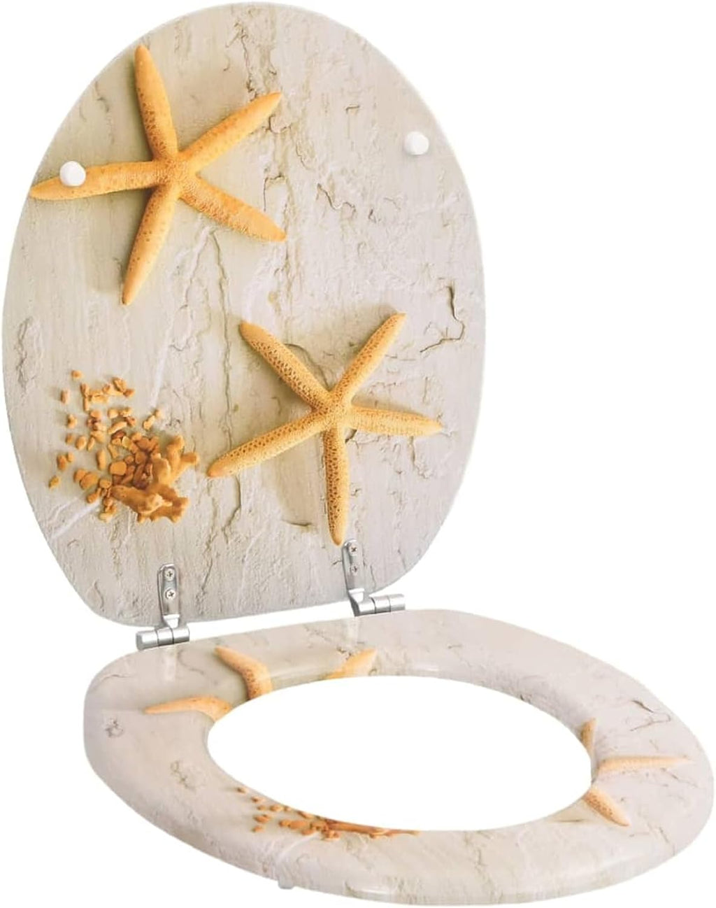 Toilet Seats with Lids 2 pcs MDF Sea Star Toilet & Bidet Seats