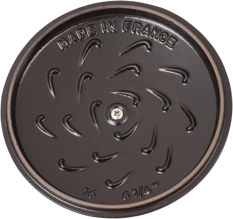 Staub Cast Iron Petite French Oven, Dutch Oven, 1.5-quart, serves 2, Made in France, Matte Black